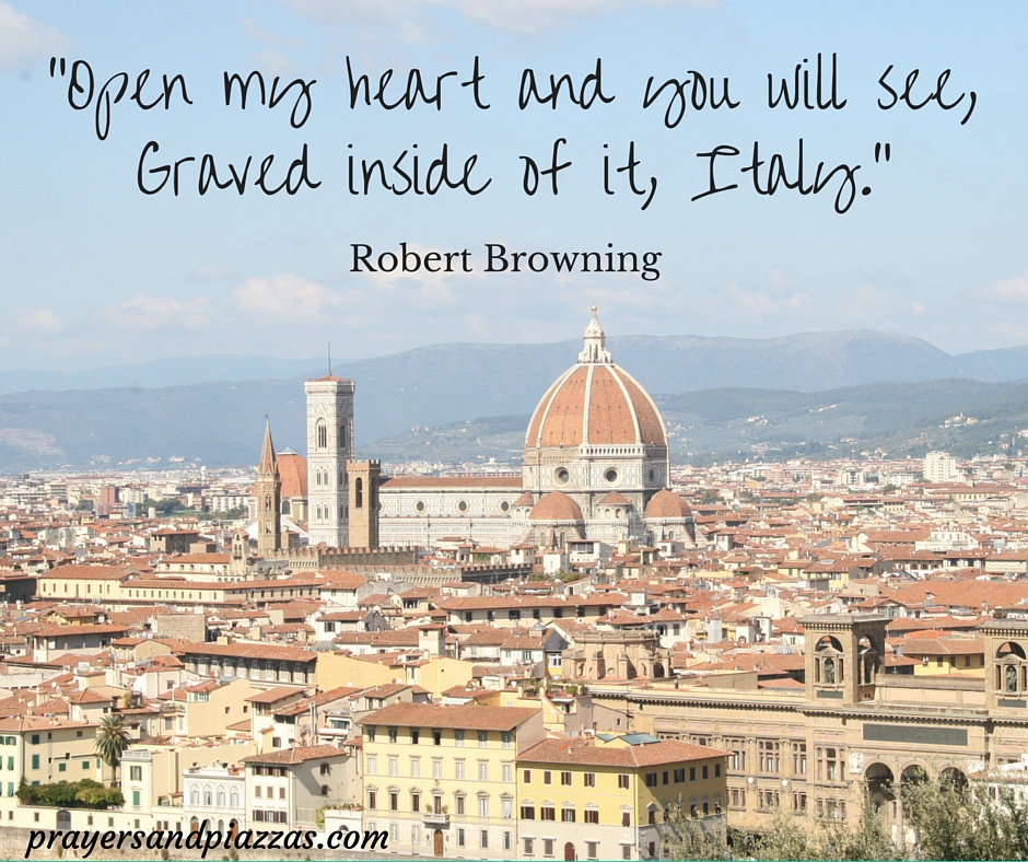 -Open my heart and you will see, Graved inside of it, Italy.-